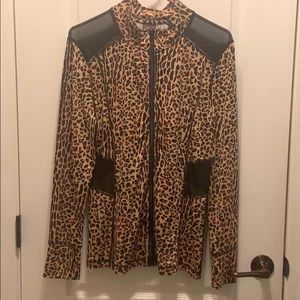 Leopard style workout suit